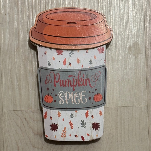 Pumpkin Spice Coffee Cup Coffee Bar Decor - Picture 1 of 7